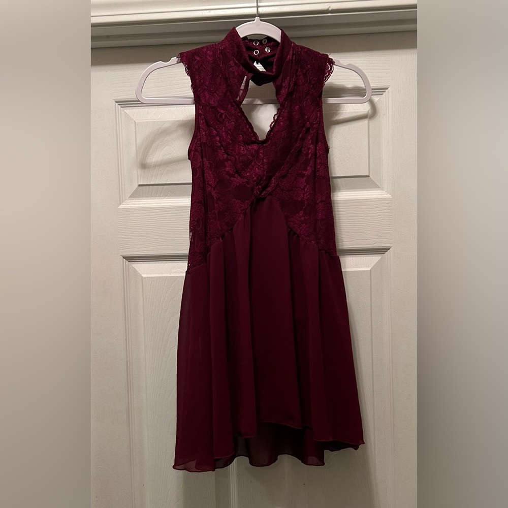 Weissman Burgundy Lace Dance Costume